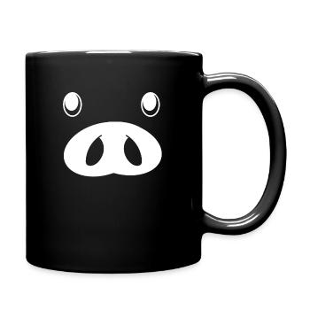 Porc - Mug uni - noir - Droite