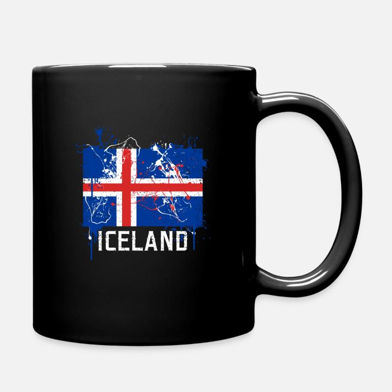 Island - Tasse einfarbig - Schwarz