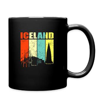 Island - Tasse einfarbig - Schwarz - Rechts
