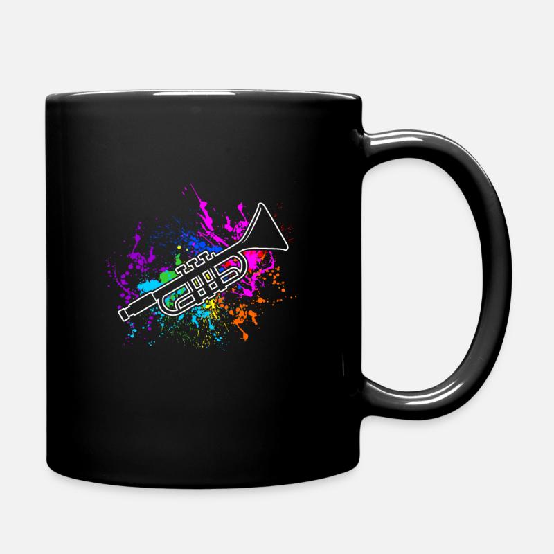 Trompete spielen Trompete Band Geschenk - Tasse einfarbig - Schwarz