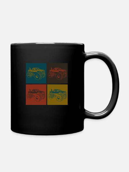 Monstertruck - Tasse einfarbig - Schwarz