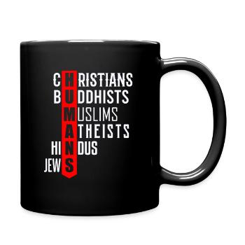 People, christ mulim jew hindu religion - Full Colour Mug - black - Right