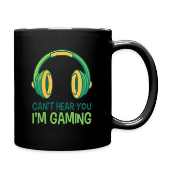 Gaming Headset, geschenk gaming videospiel nerd - Tasse einfarbig - Schwarz - Rechts