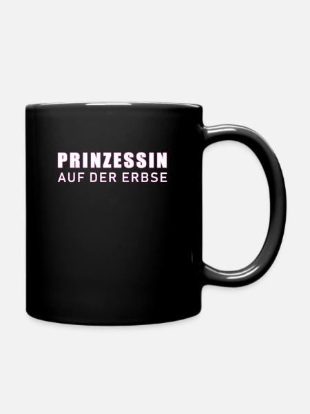 Prinzessin auf der Erbse - Tasse einfarbig - Schwarz