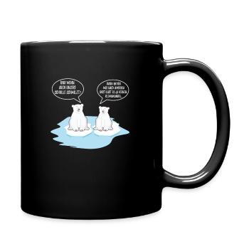 Changement climatique ours polaire Pingouin rengaine - Mug uni - noir - Droite
