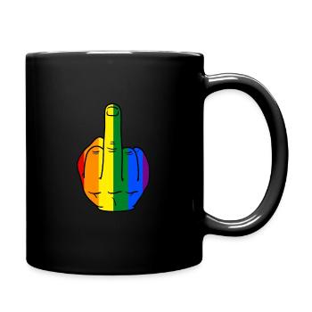 LGBT Gay Lesbisch Regebogen Ehe Gerechtigkeit Gesc - Tasse einfarbig - Schwarz - Rechts
