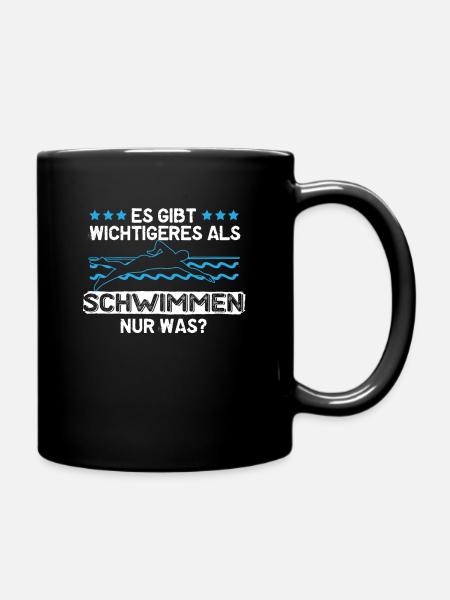 schwimmen - Tasse einfarbig - Schwarz