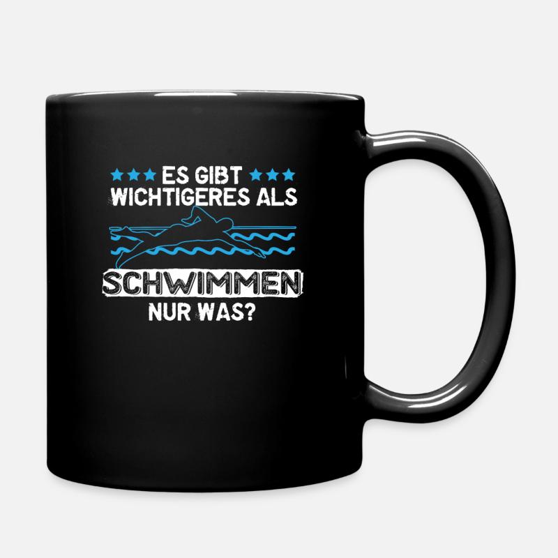 schwimmen - Tasse einfarbig - Schwarz