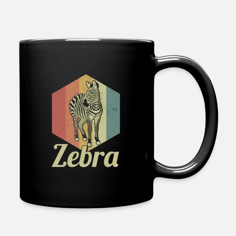 Zebra - Tasse einfarbig - Schwarz