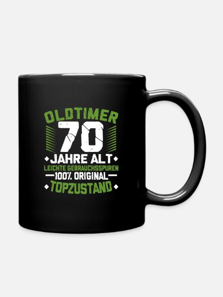 70. Geburtstag - Tasse einfarbig - Schwarz