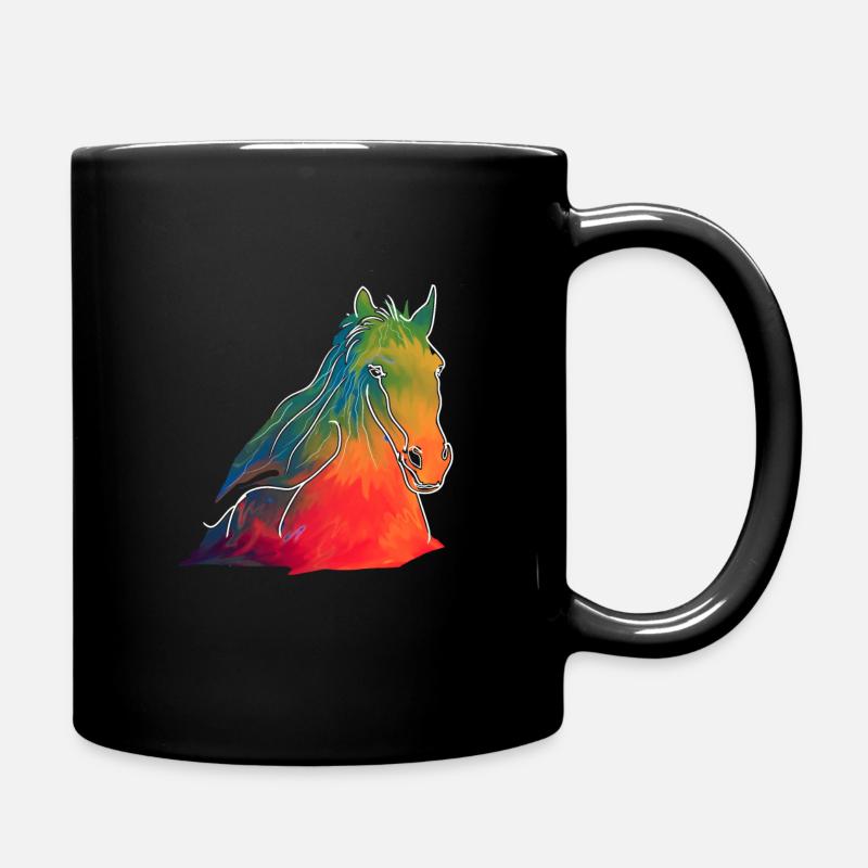 Pferd - Tasse einfarbig - Schwarz