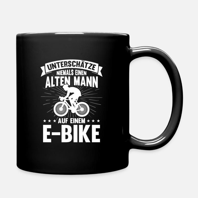E Bike Alter Mann Opa Spruch Geschenkidee - Tasse einfarbig - Schwarz
