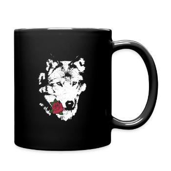 Wolf - Mug uni - noir - Droite