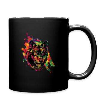 Wolf - Mug uni - noir - Droite