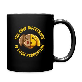 The Only Difference, cadeau du bien-être animal végétalien - Mug uni - noir - Droite