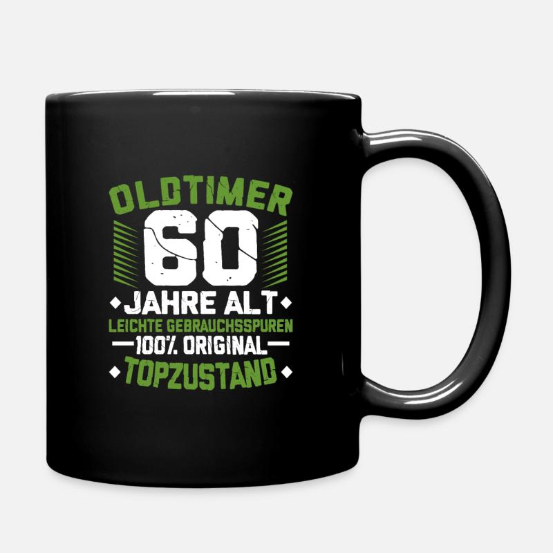60. Geburtstag - Tasse einfarbig - Schwarz