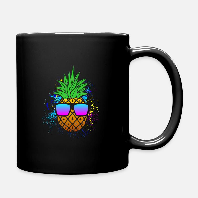 Ananas - Tasse einfarbig - Schwarz