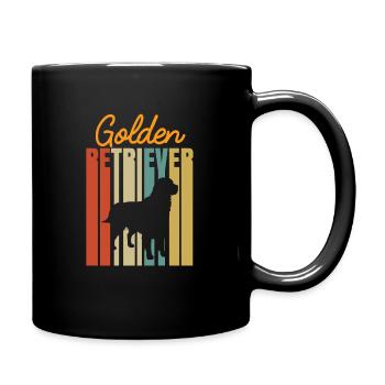 Golden retrievers - Mug uni - noir - Droite