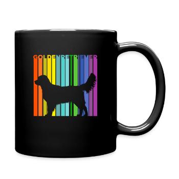 Golden retrievers - Mug uni - noir - Droite