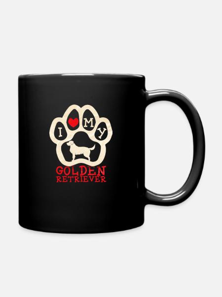Golden retrievers - Mug uni - noir