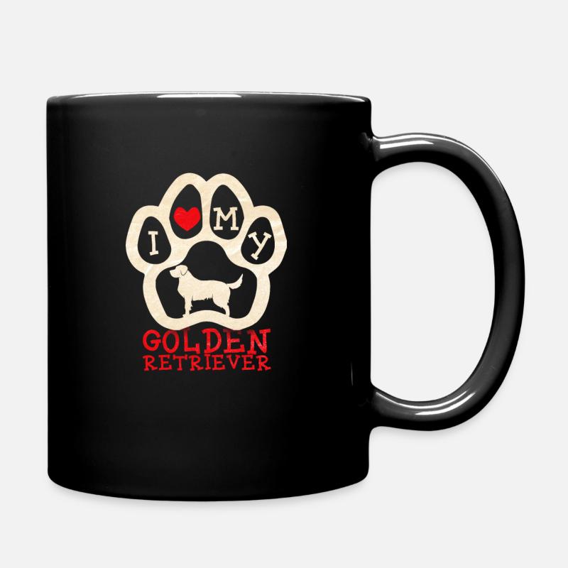 Golden retrievers - Mug uni - noir