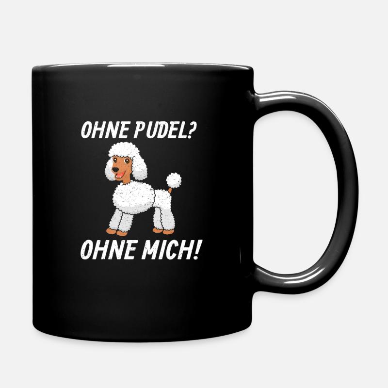 Pudel - Tasse einfarbig - Schwarz