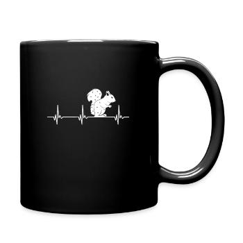 Eichhörnchen - Tasse einfarbig - Schwarz - Rechts