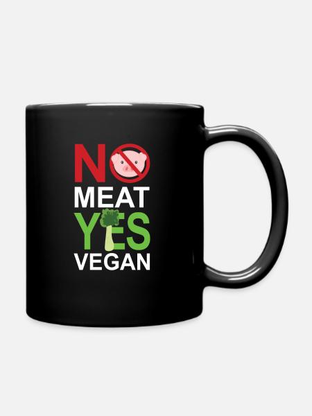 Vegan Vegetarian Vegan Gift Verganerin - Full Colour Mug - black