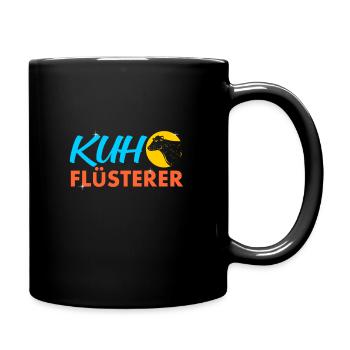 Kuh Kühe - Tasse einfarbig - Schwarz - Rechts