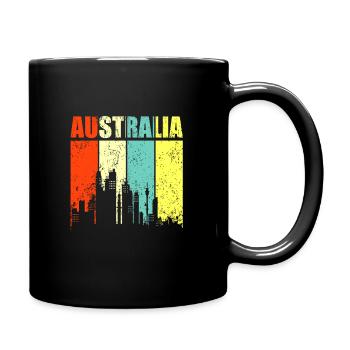 Australien - Tasse einfarbig - Schwarz - Rechts