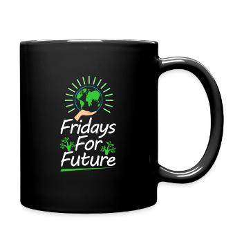 Friday for future Klimawandel - Tasse einfarbig - Schwarz - Rechts