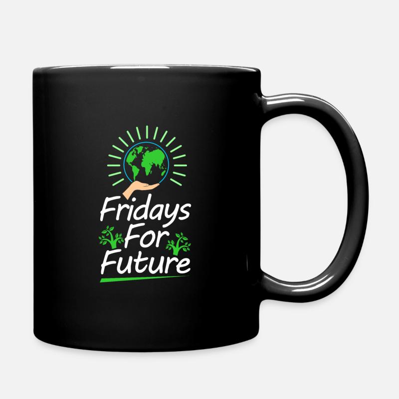 Friday for future Klimawandel - Tasse einfarbig - Schwarz