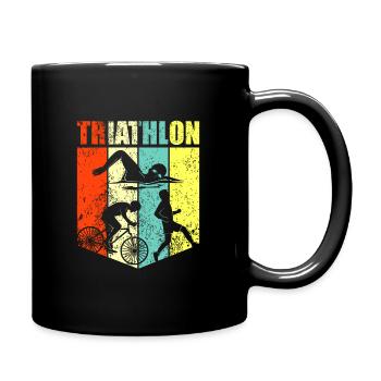 Triathlon - Tasse einfarbig - Schwarz - Rechts