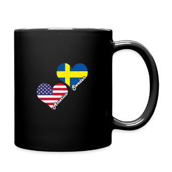 Schweden - Tasse einfarbig - Schwarz - Rechts