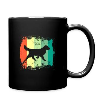 Golden Retriever - Tasse einfarbig - Schwarz - Rechts