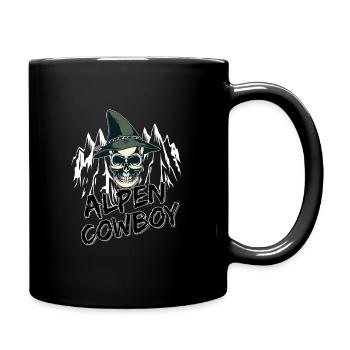Alpen Allgäu Cowboy Totenkopf Berge Heimat - Full Colour Mug - black - Right