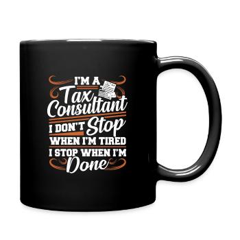 Conseiller fiscal - Mug uni - noir - Droite