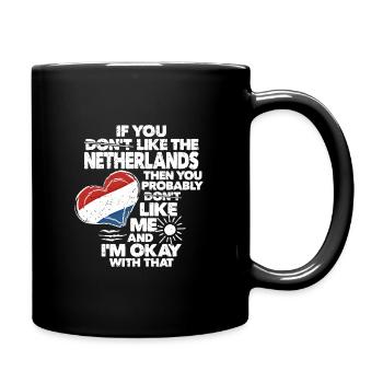 Niederlande Holland - Tasse einfarbig - Schwarz - Rechts