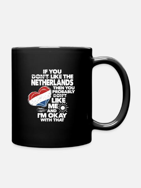 Niederlande Holland - Tasse einfarbig - Schwarz