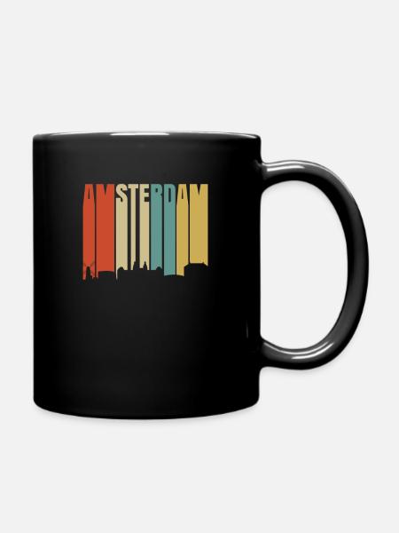 Amsterdam - Full Colour Mug - black