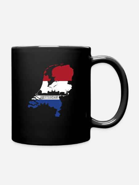 Amsterdam - Full Colour Mug - black