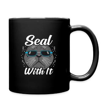 Seal Seal Water Sea Sweet Gift - Full Colour Mug - black - Right