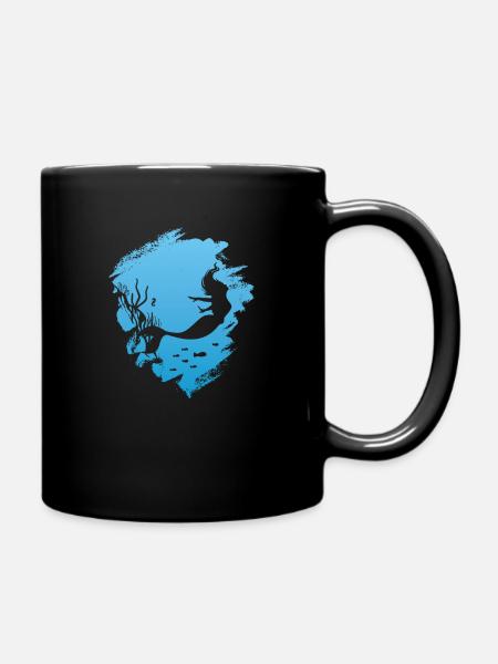 Mermaid - Full Colour Mug - black