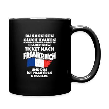Frankreich - Tasse einfarbig - Schwarz - Rechts