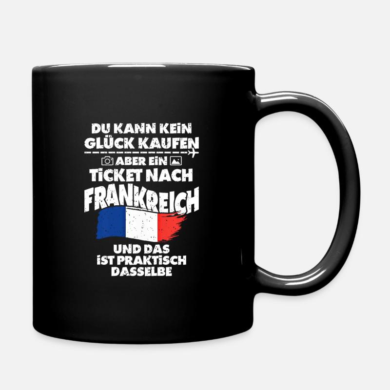Frankreich - Tasse einfarbig - Schwarz