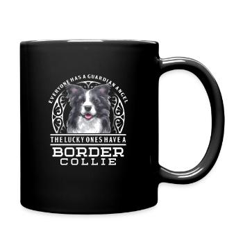 Border Collie - Full Colour Mug - black - Right