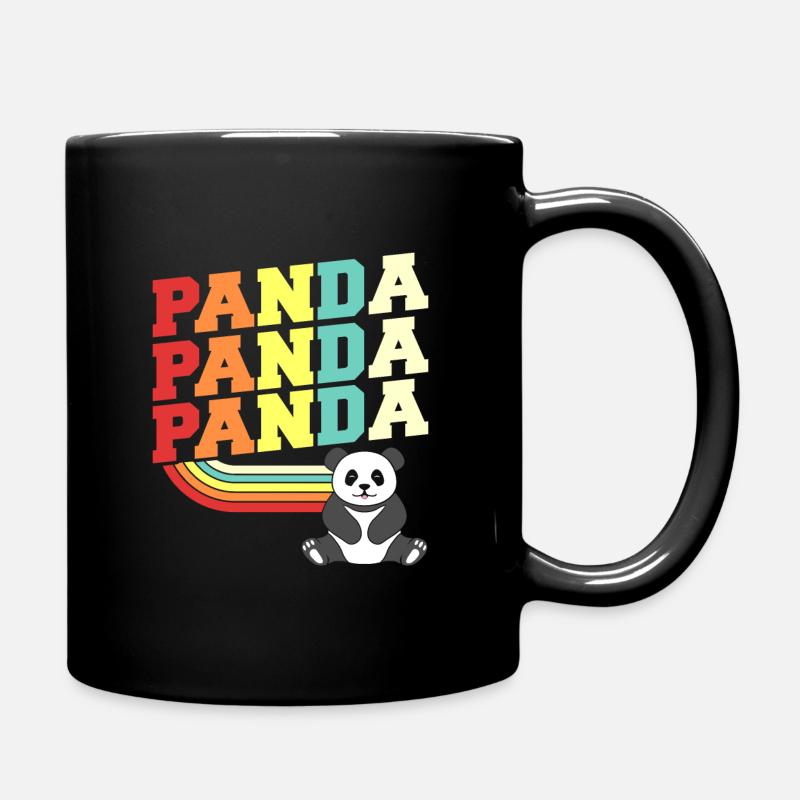 Panda - Tasse einfarbig - Schwarz