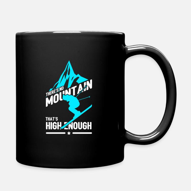 Skifahren - Tasse einfarbig - Schwarz