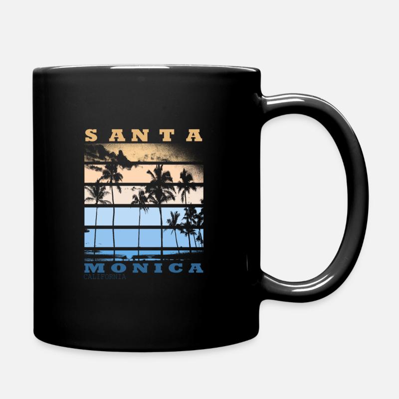Santa Monica - Full Colour Mug - black