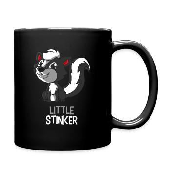 Kleiner Stinker, geschenk stinktier little stinker - Tasse einfarbig - Schwarz - Rechts